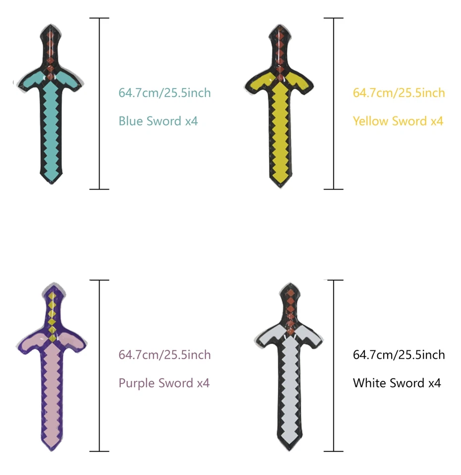 Mkork&fzsx Espada Inflable Juguete Armas Espada Niño Fiesta Favores Paquete de 16 Foto 2 de 3