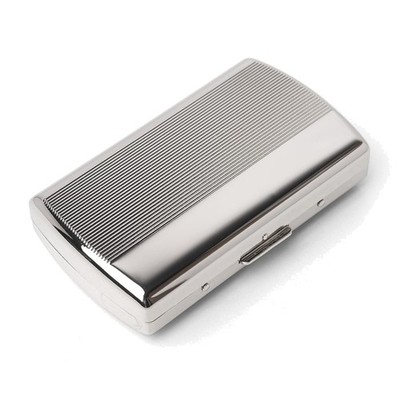 Zigarettenetui Metall King Size 85mm 12 Kapazität Damen Herren Geschenk Silber