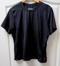 H&M Move FitnessTop Size L Black Yoga Fitness Run Pilates Stretch Short Sleeve