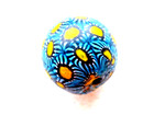 ANTIQUE  SUPER SPECIAL LARGE ROUND MILLEFIORE  BLUE GLASS TRADE BEAD — photo 7