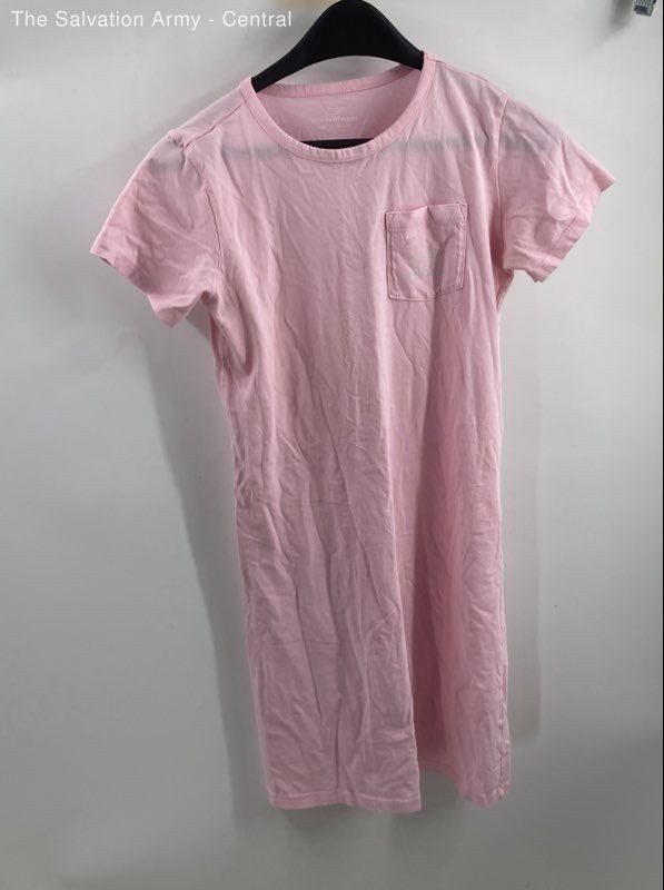 Vineyard Vines Girls Pink Short Sleeve Pocket Pullover T-Shirt Dress Size L(14)