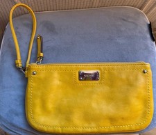 Vintage Nine West Yellow Clutch Wristlet Purse Spring Summer Purse