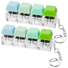 2 PCS Keyboard Fidget Toy, Keyboard Fidget Keychain 4-in-1 Keyboard Decompres...