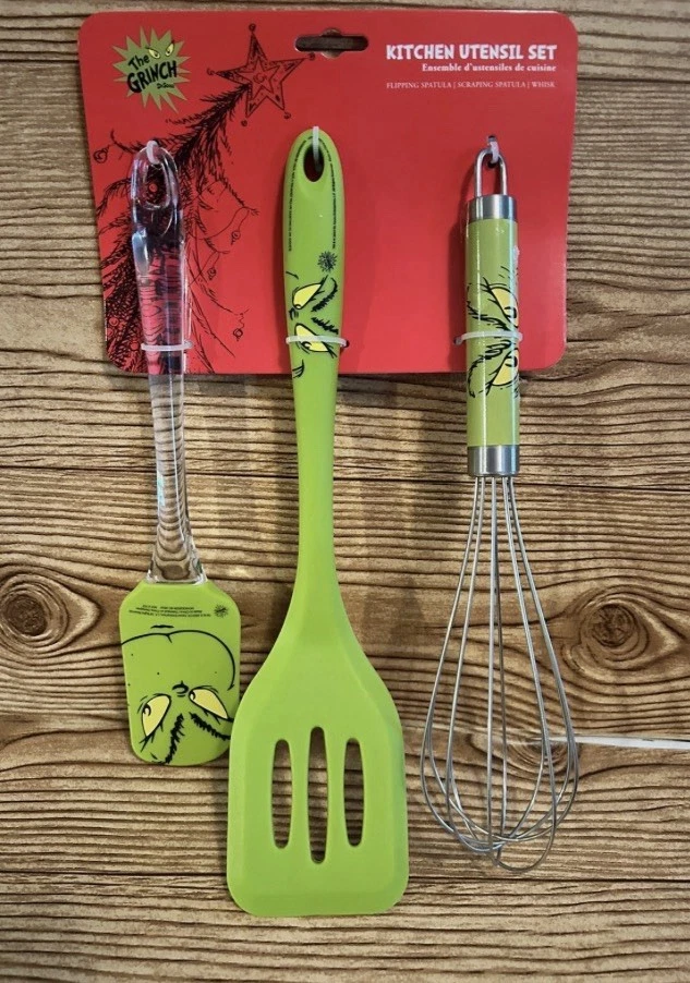 New With Tags THE GRINCH Flipper, spatula and Whisk Kitchen
