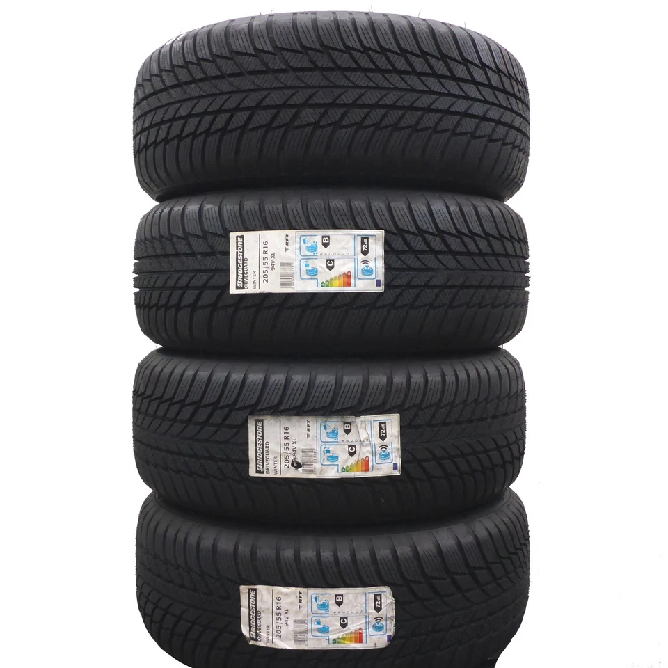 205 55 16 4x BRIDGESTONE 205/55 R16 94V XL RunFlat Winterreifen 2016 UNGEBRAUCHT - Bild 1 von 4