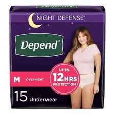 Depend Fresh Protection Women's Disposable Underwear Size Small Medium 15 Count