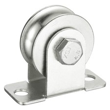 Cable Pulley 48mm Wheel Wall Mount, Bearings Inside, Stainless Steel Rope Pul...