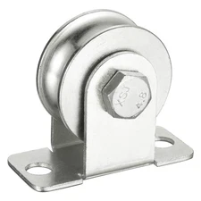 Cable Pulley 48mm Wheel Wall Mount, Bearings Inside, Stainless Steel Rope Pul...