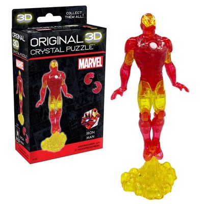 BePuzzled, Marvel Iron Man Super Hero Original 3D Crystal One Size, Red