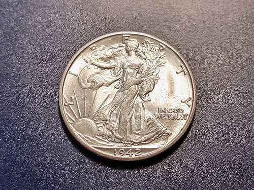 Blazing Gem BU 1942-D Walking Liberty Half Dollar