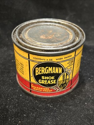 Bergman Shoe Grease Vintage 2'' x 2.75'' USED Can
