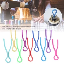 ₁ 180Pcs Bobbin Buddies Plastic Spool Clamp Thread Control Holder Sewing