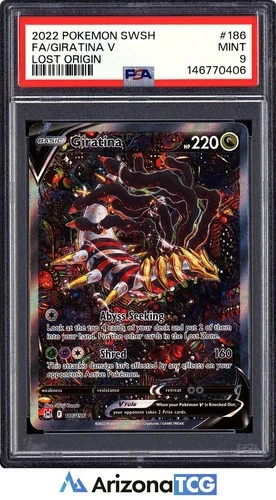 Pokemon 2022 Giratina V 186/196 Alt Art Lost Origin PSA 9