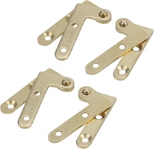 T Tulead 4PCS Door Pivot Hinges L-Shape Door Hinges Hidden Copper Hinge 180 Degr