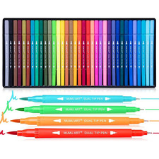 35 Dual Markers Pen for Adult Coloring Book, Coloring Brush Art Marker, Fine Tip