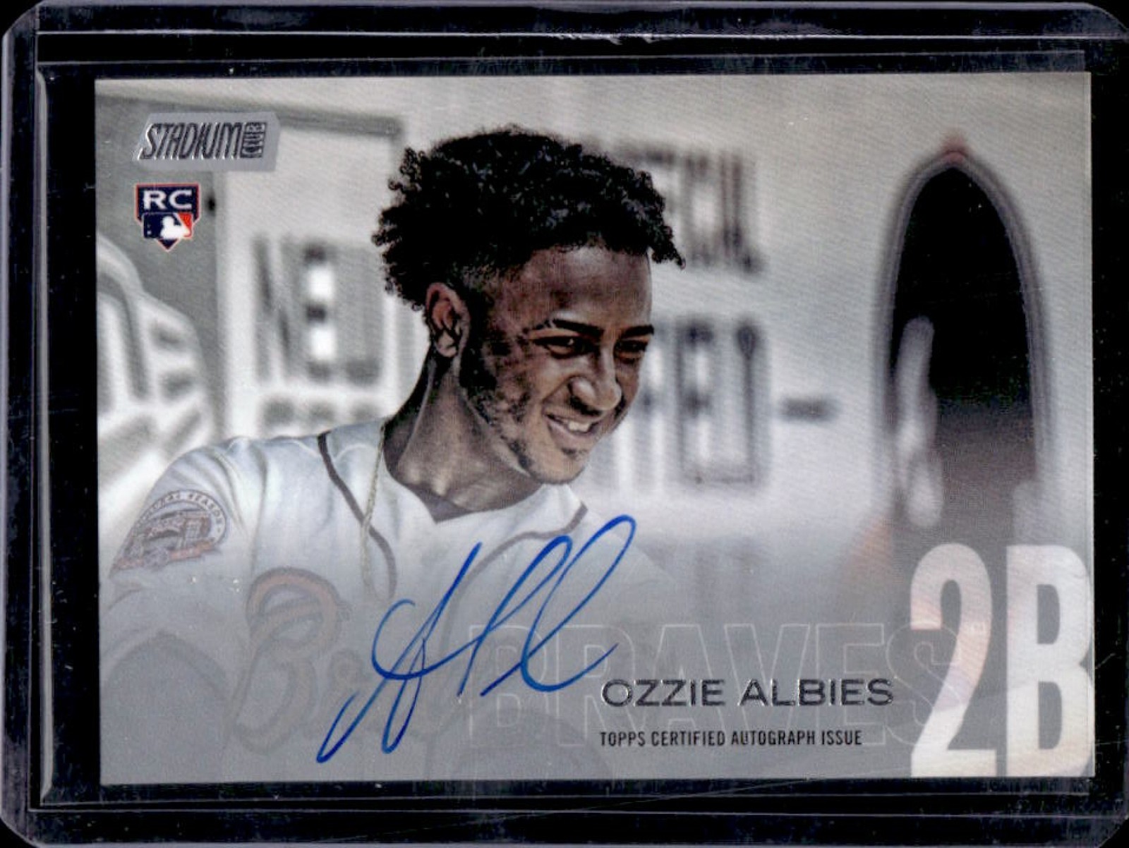 2018 Topps Stadium Club Ozzie Albies Auto RC Rookie #SCA-OA Braves