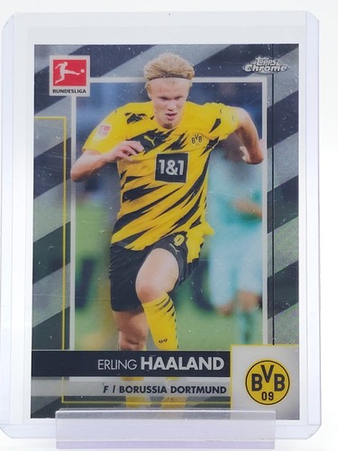 ERLING HAALAND 2020-21 TOPPS CHROME BUNDESLIGA SOCCER #32 DORTMUND Q8330