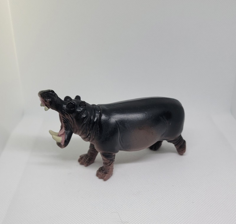 Terra By Battat Brown Hippo Adult Figure Safari Zoo Animal Wildlife Toy