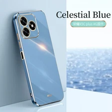 For Honor X5C Plus 4G, Luxury Candy Plating Frame Soft Rubber Back Case Cover