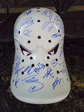 Anaheim Ducks 2025-26 Team Signed Mighty Ducks Wild Wing Mask.