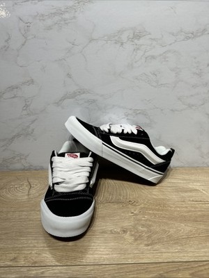 Vans Knu Skool Black True White Women Platform Sneakers VN0009QC6BT Sz 8.5
