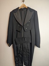 Vintage Wool Tuxedo Suit with Tails 38 Excellent Vintage Condition USA Made