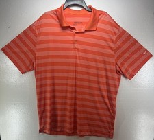 Nike Golf XXL Tour Performance Orange Dri Fit 100 Polyester Short Sleeve Polo