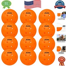 USA Pickleball Approved X-40 Outdoor Balls - 12 Pack of High-Visibility Fun