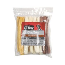 Rawhide Rolls Variety Pack Dog Chews, 9.31 oz 16-Count, All-Natural Dental