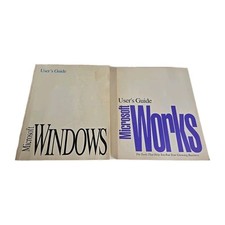 Vintage Microsoft Window 3.1  Microsoft Works 2.0 User Guides
