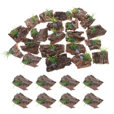 36 Pcs Natural Bark Decoration Terrarium Climbing Wall Reptile Background Board