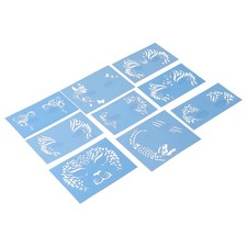 9pcs Face Painting Stencils Kit Washable Paint Template Stencils Template F Fit