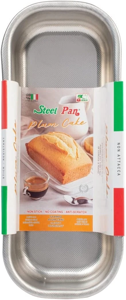 Steel Pan Non-Stick Stainless Steel Medium Cake Tin PTFE-Free ✓No coating ✓Safe