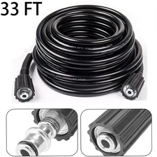 33FT High Pressure Washer Hose 5800PSI M22-14mm Power Washer Extension Hose US