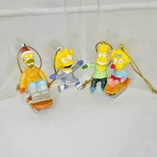Vintage Simpsons 4 Piece Mini Holiday Ornament 2004 Kurt S. Adler, Inc. Read