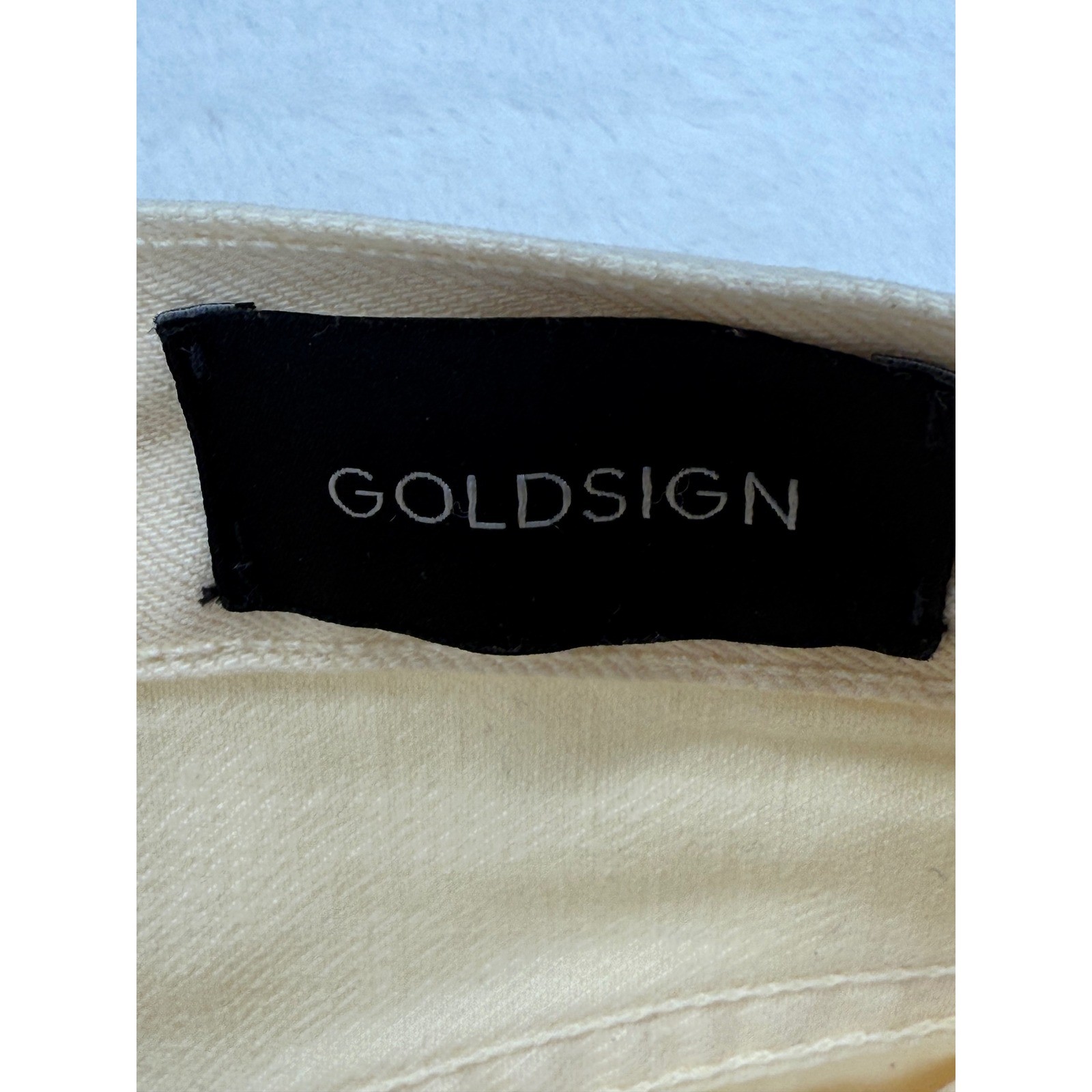 GoldSign Women's butter yellow Wide Leg Jeans Size 27 High Waist Denim Casual image 9