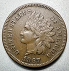 1867-P Indian Head Cent — photo from another recent sale