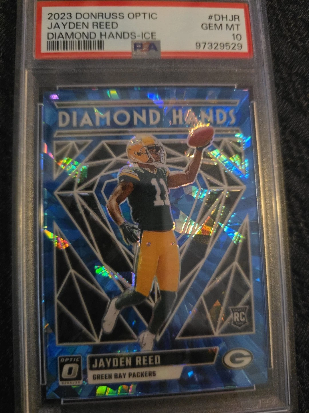 Jayden Reed Panini Donruss Optic Diamond Hands #DHJR Ice