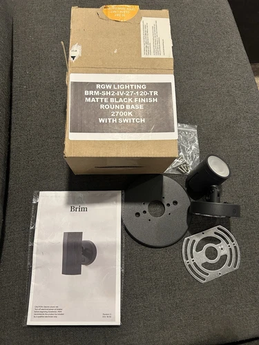 RGW LIGHTING BRM-SH2-IV-27-120-TR MATTE BLACK FINISH ROUND BASE 2700K WITH SWITC
