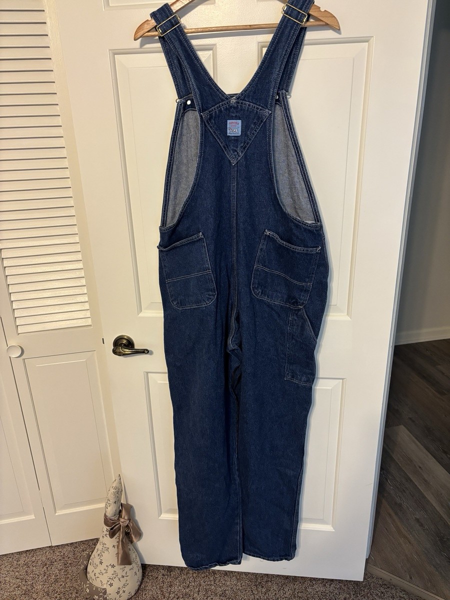 Vintage Pointer Brand Bib Overalls Men's Size 38x30 Blue Denim