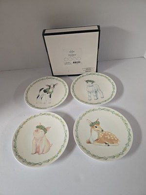 Lenox Petite Meadow 4 PC Party Plate Set 6'' New In Box Sku# 886203
