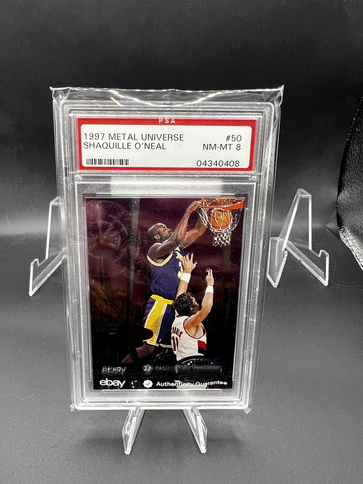 1997-98 Skybox Metal Universe Shaquille O'Neal #50 PSA 8 NM-MT