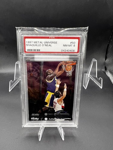 1997-98 Skybox Metal Universe Shaquille O'Neal #50 PSA 8 NM-MT