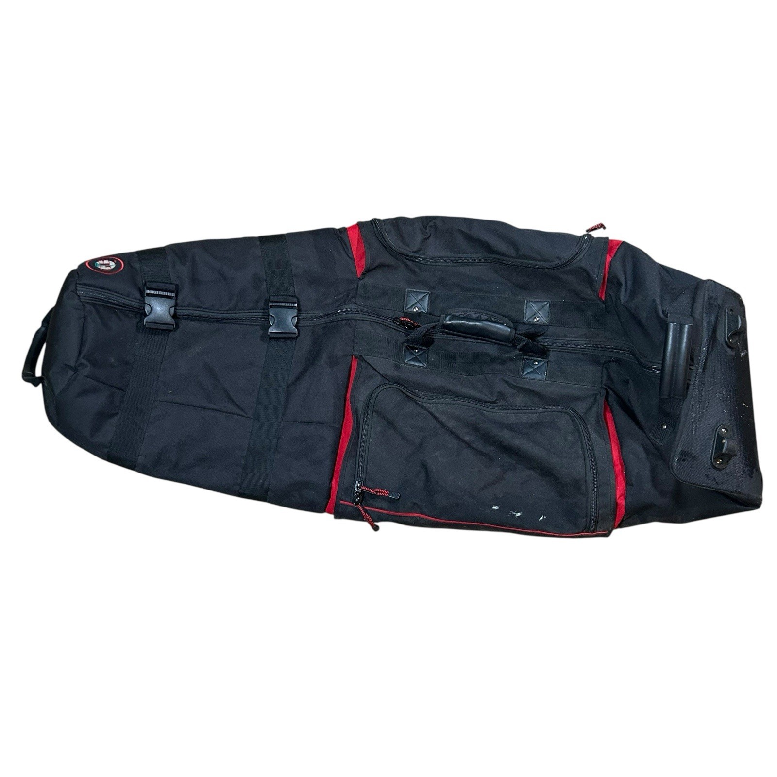 Heavy Duty Wheeled Golf Club Travel Bag with Padded Protection