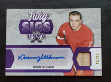 2022-23 Leaf Lumber Norm Ullman Twig Sigs Auto Relic Purple 10/25 Red Wings