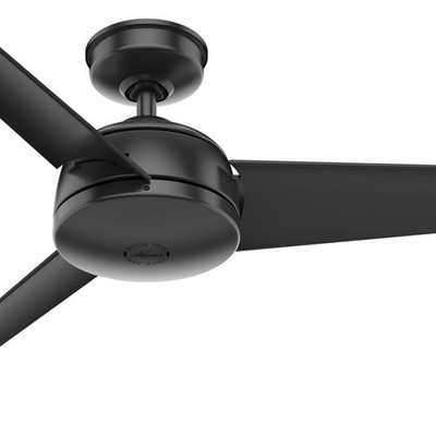 Hunter Fan 52 inch Matte Black Outdoor Ceiling Fan with 3 Blades and No Light