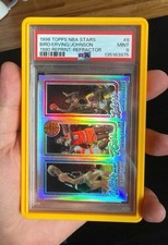1996 Topps NBA stars Bird/Erving/Johnson 1980 Reprint-Refractor PSA 9 POP 1! 1/1