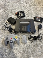Nintendo 64 N64 PAL Console Set Up with Controller, Game and Rumble Pack.