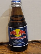 Red Bull Glass Bottle 150ml Rare Retired design Krating Daeng Thailand Vintage