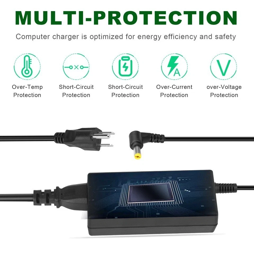 Cargador adaptador de CA de 19V 1,58A para portátil Acer Aspire One 10,1" 1322A 1860A 1462A Foto 4 de 4